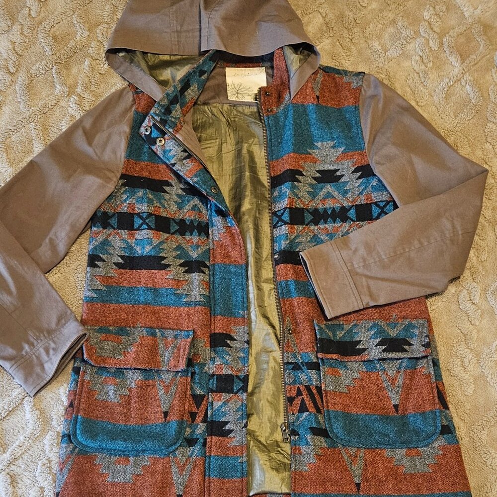 Hooded silk lined jacket